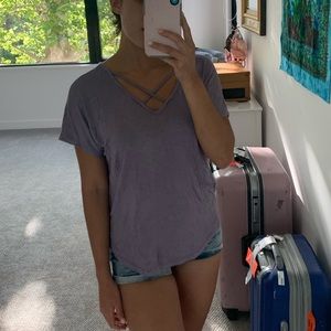 Size S cross-front tee